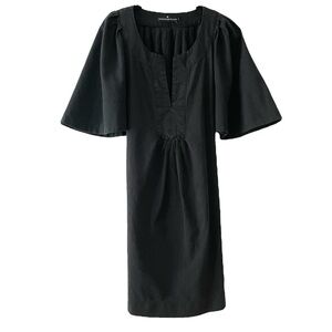 Pomander Place Black Mini Dress with Flutter Sleeves